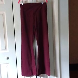 *NWT* Sunyaa Dark Brown/Burgundy Flared Leggings Sz XL